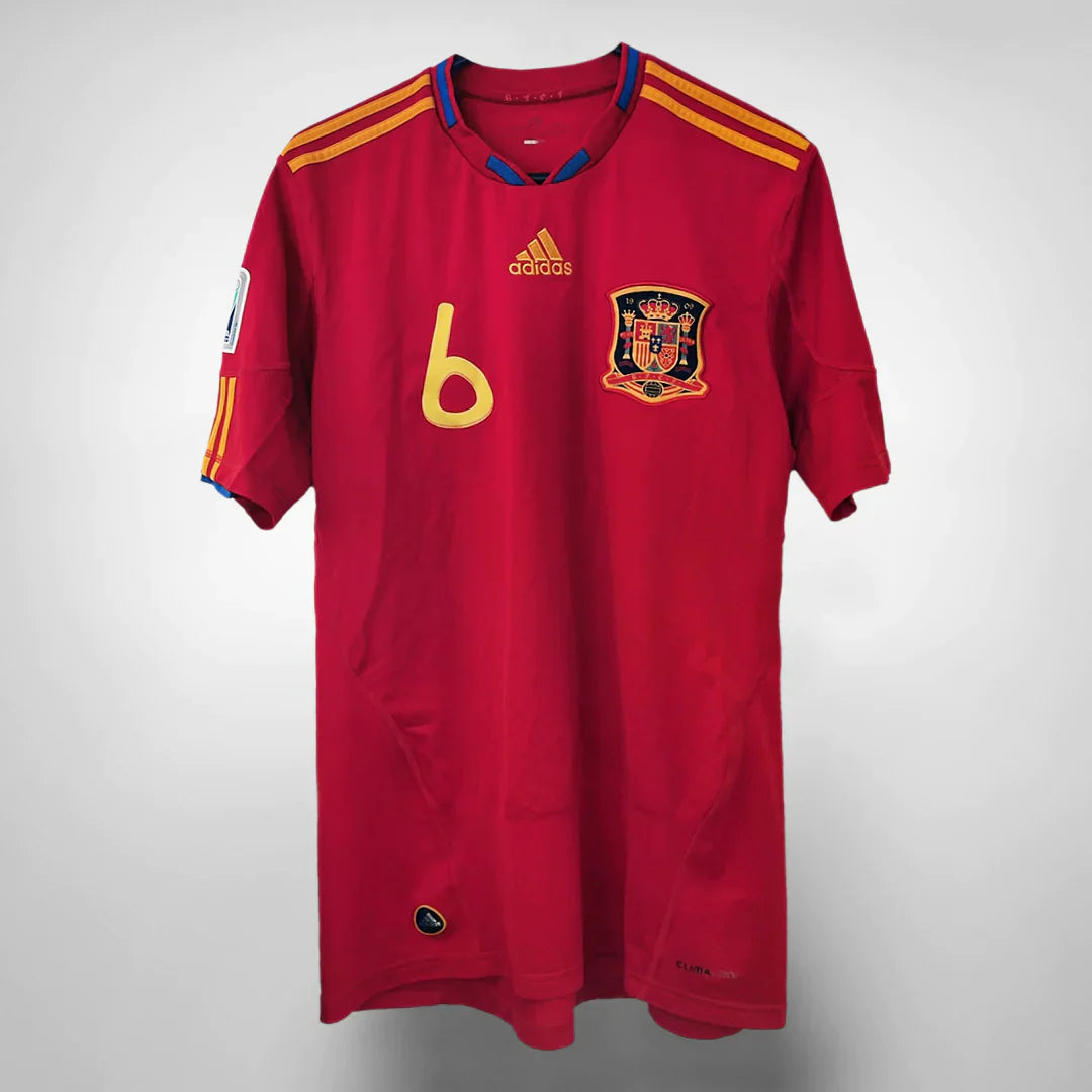 2010 Spanien Home Retro Trikot | Andrés Iniesta #6 Größe XL