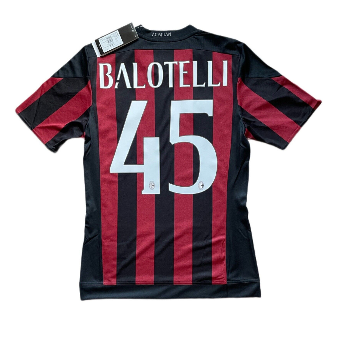 2015-16 AC Milan Home Retro Trikot | Balotelli #45
