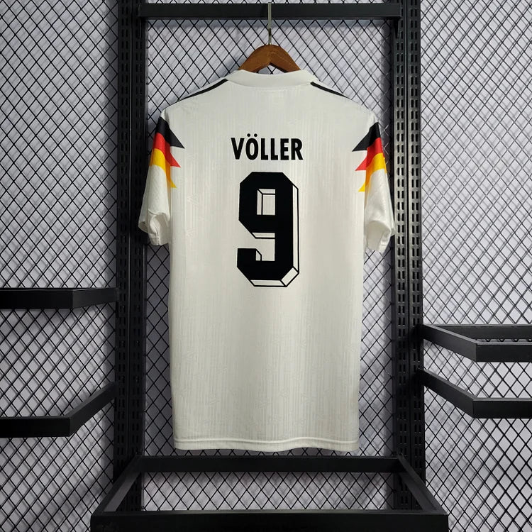 Deutschland Rudi Völler 9 Home Retro Trikot WM 1990
