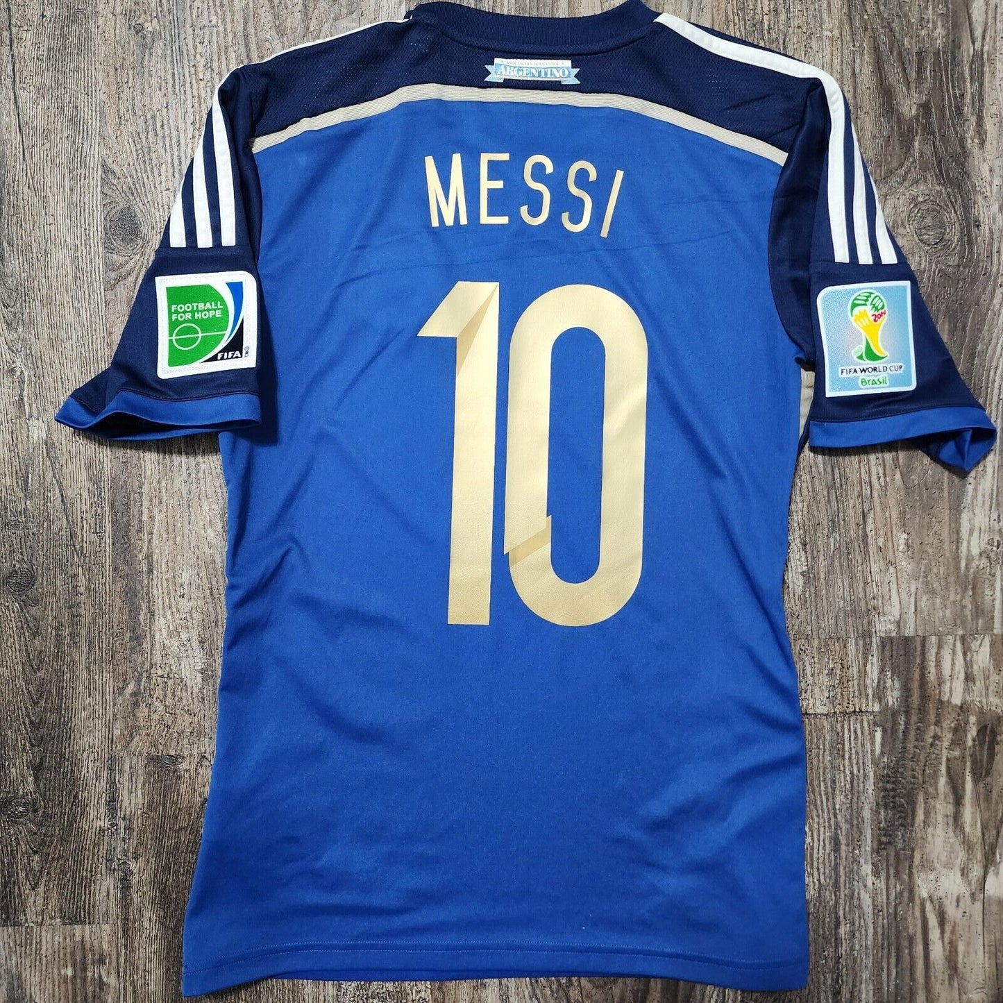 2014 Argentinien Auswärts Retro Trikot | Messi #10