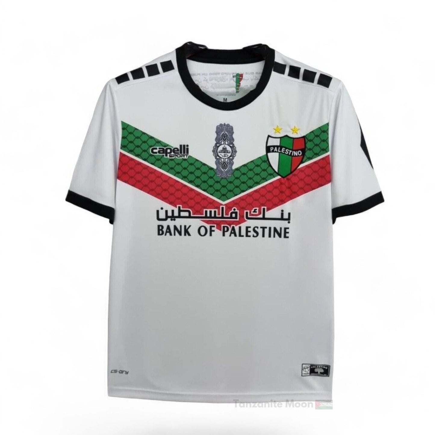 Palästina Fußballtrikot Schwarz und Weiß