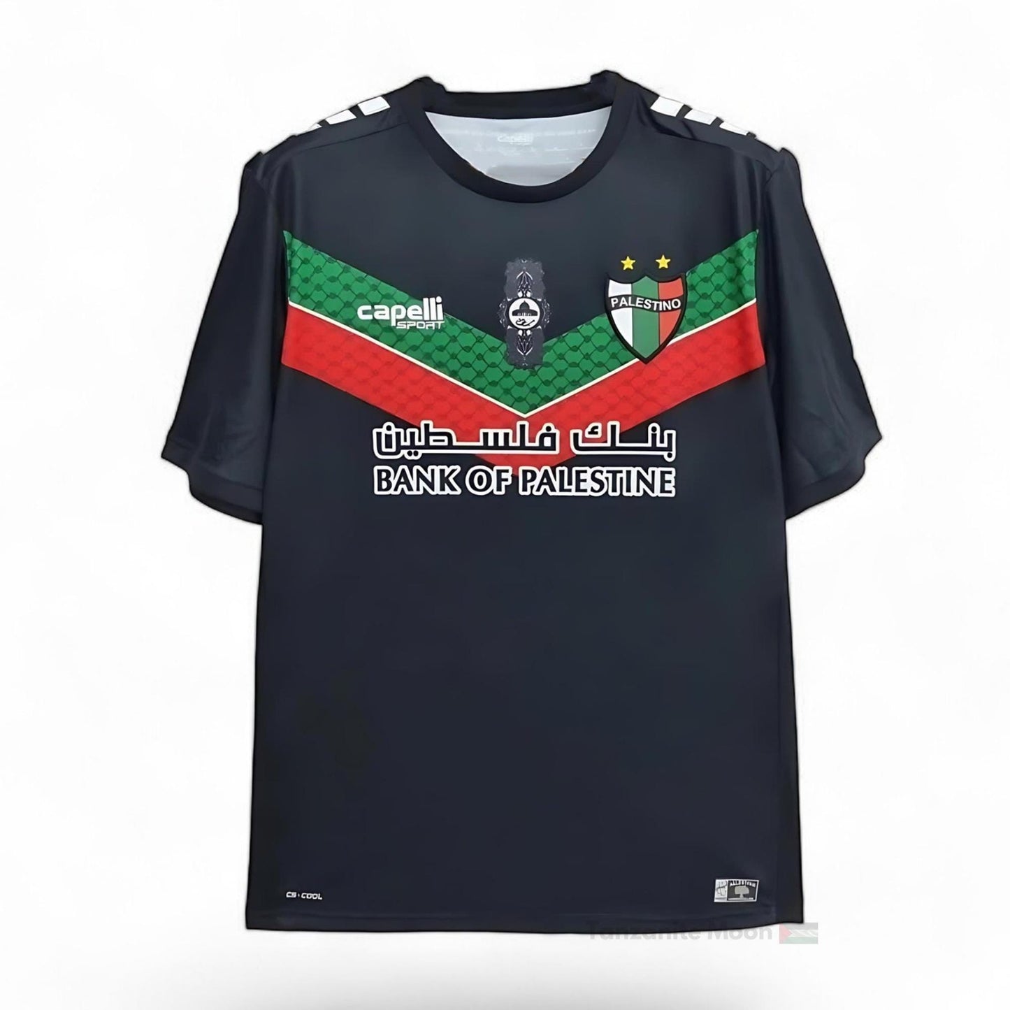 Palästina Fußballtrikot Schwarz und Weiß