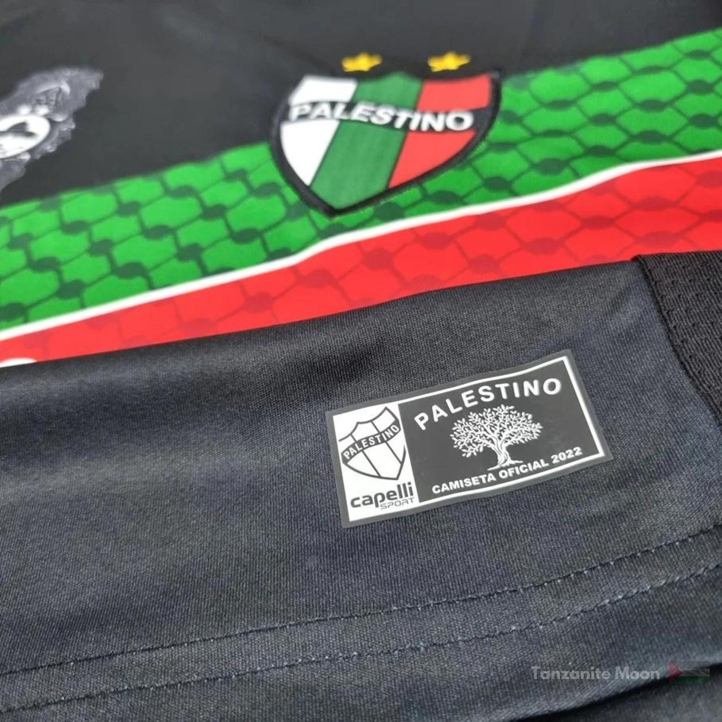 Palästina Fußballtrikot Schwarz und Weiß