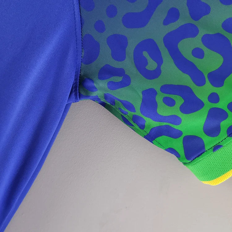 brasilien trikot wm 2022 | auswärts | blaues design für fans