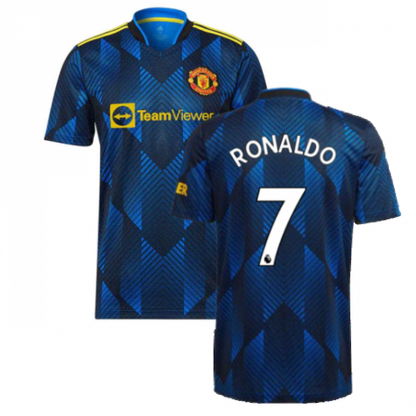 Manchester United Cristiano Ronaldo 7 UCL 3rd Trikot Kurzarm 2021-2022