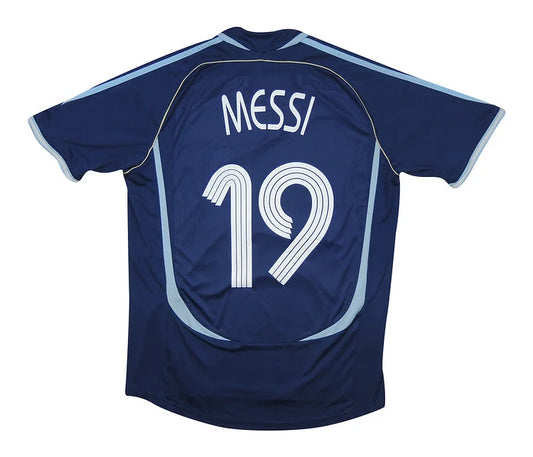 argentinien trikot wm 2006 | auswärts | messi #19 | retro look