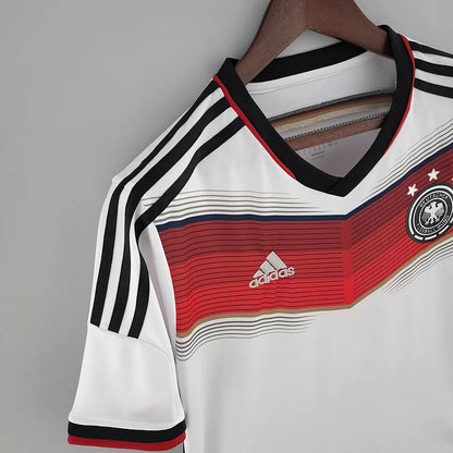 Deutschland Mario Götze 19 Retro Home Trikot WM 2014