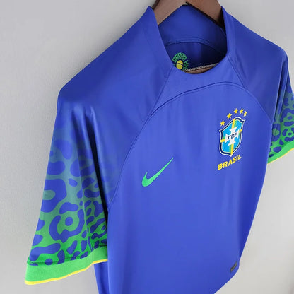brasilien trikot wm 2022 | auswärts | blaues design für fans