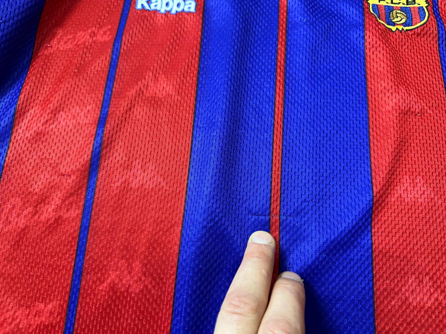 Vintage FC Barcelona Auswärtstrikot 2000-2002 - Kappa - Größe M