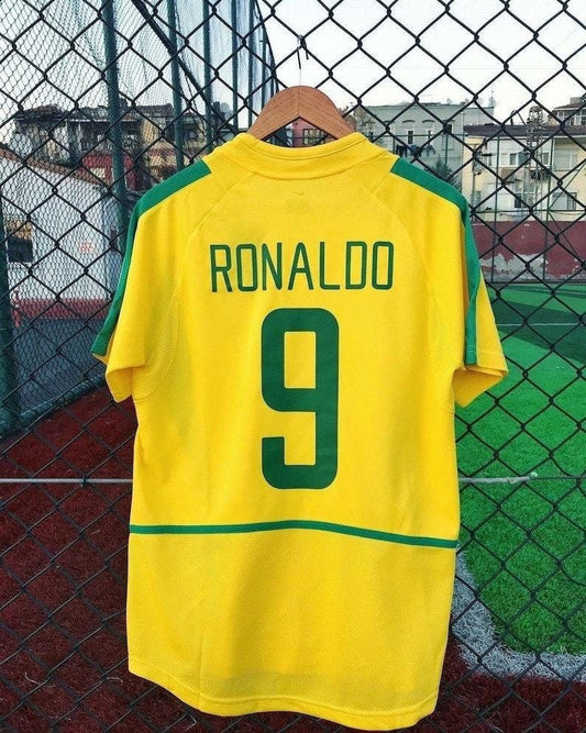 Brazil Ronaldo 9 World Cup 2002 Retro Football Trikot