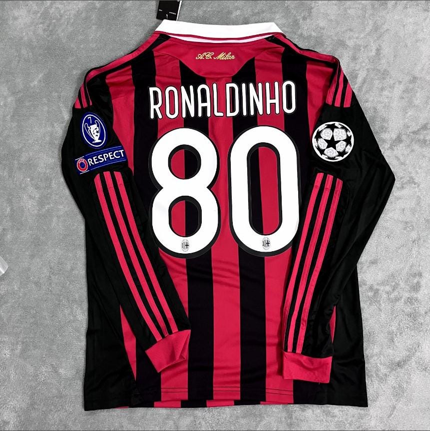 AC Milan Champions League Final 2006-2007 Trikot Retro – No. #80 Ronaldinho
