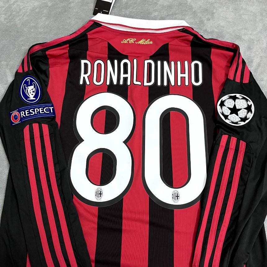 AC Milan Champions League Final 2006-2007 Trikot Retro – No. #80 Ronaldinho