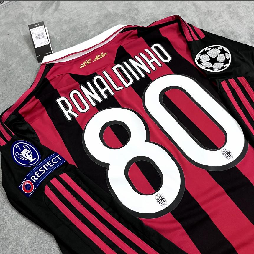 AC Milan Champions League Final 2006-2007 Trikot Retro – No. #80 Ronaldinho