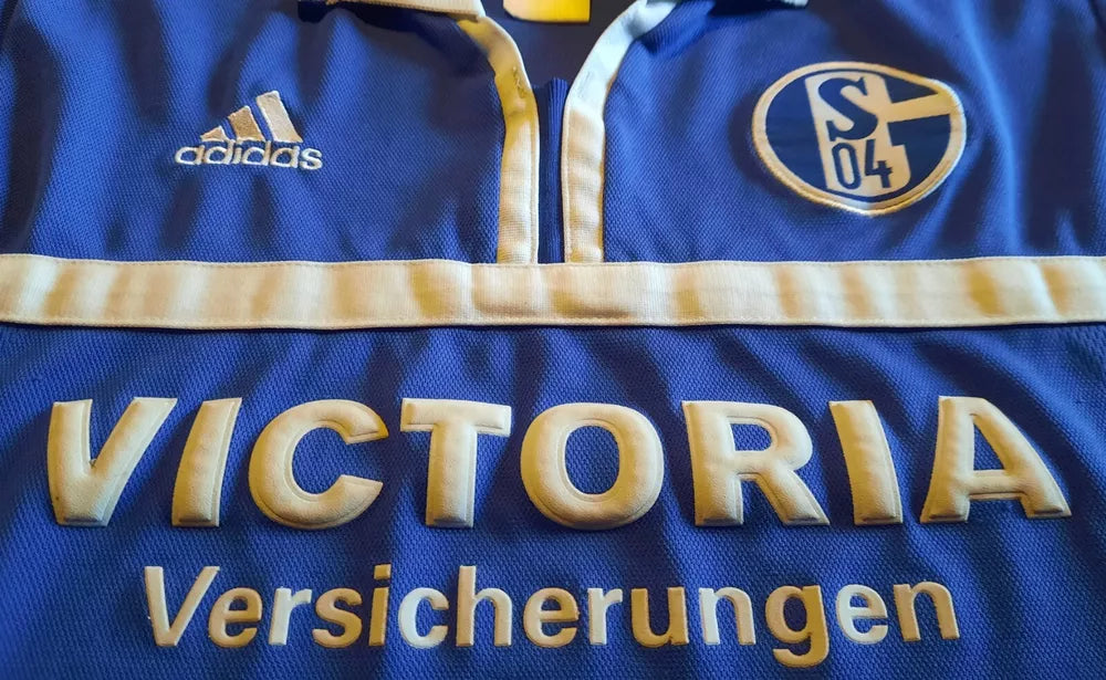 Schalke Heim Trikot XL Saison 2001/2002 Adidas blau Victoria